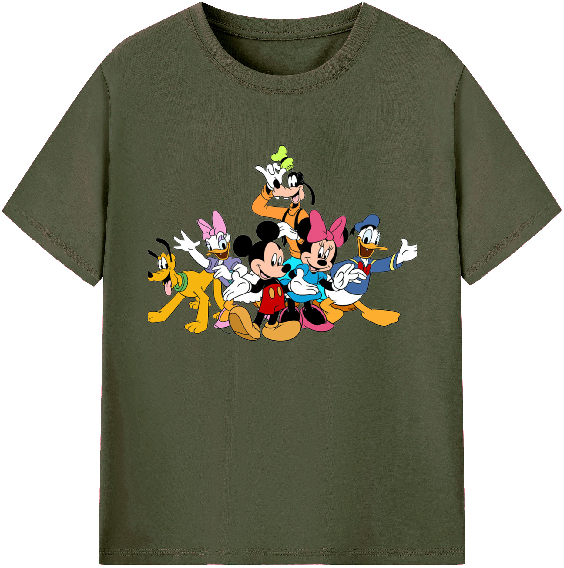 ミッキーマウス Mickey Mouse 綿100％ メンズ半袖Tシャツ｜肌触りやわらか＆通気性